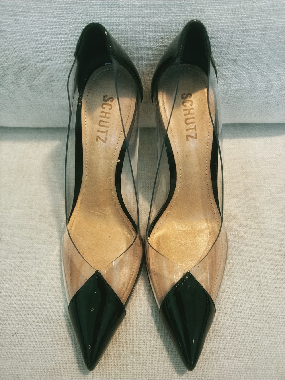 Schutz Cendi Transparent Pointed Toe Pump